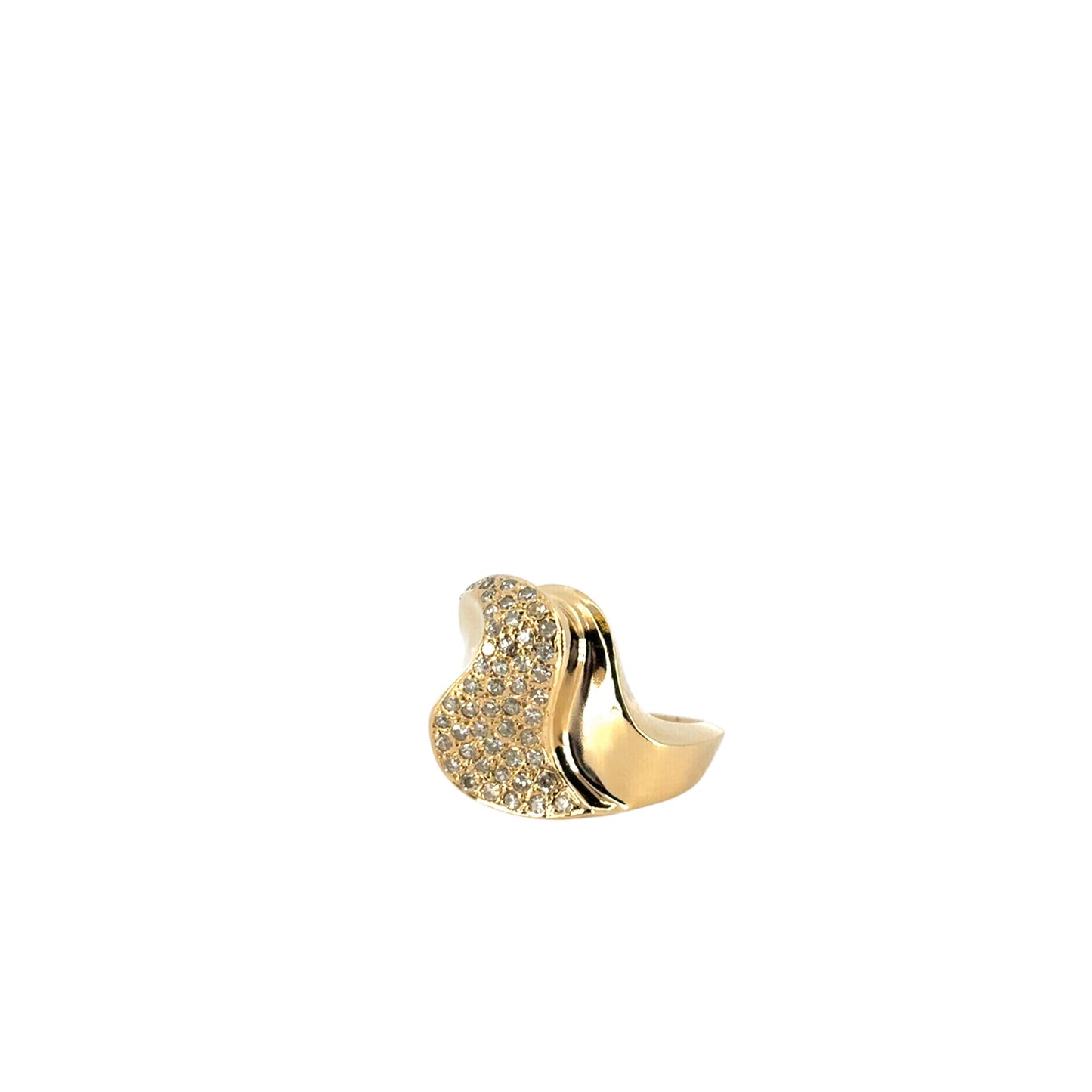 14k Yellow Gold Approximately 0.25ctw Natural Diamond Fashion Ring
