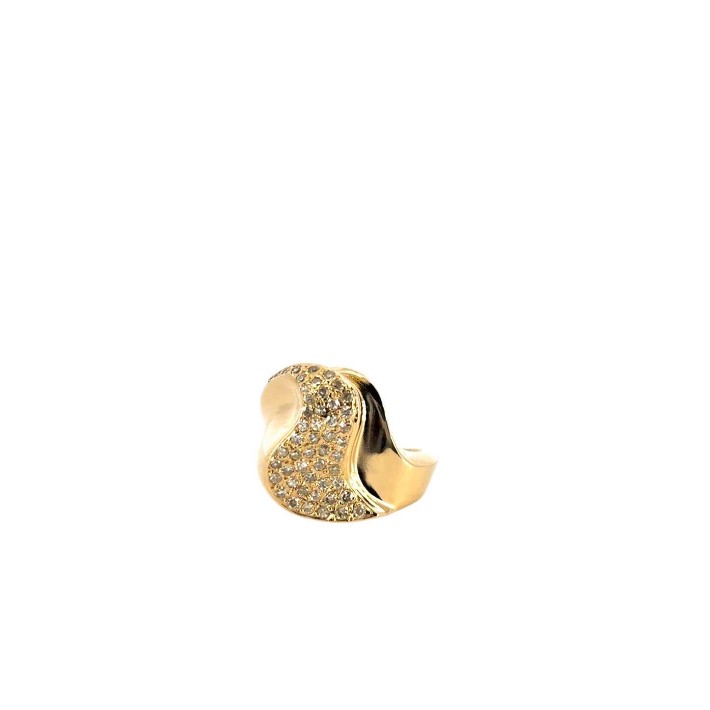 14k Yellow Gold Approximately 0.25ctw Natural Diamond Fashion Ring
