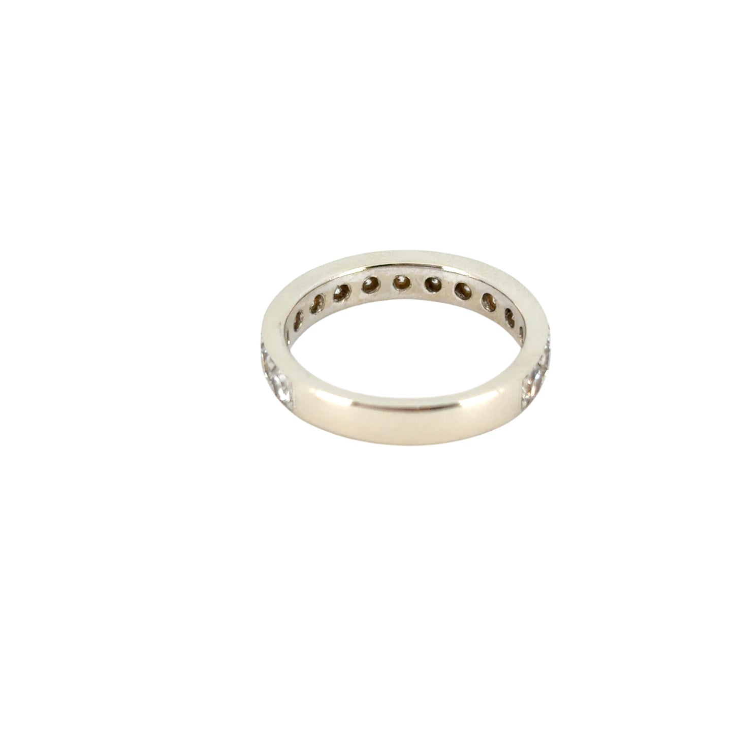 Gabriel 14K White Gold Micro Pave Set 1.50ctw Natural Diamond Wedding Band with Milgrain