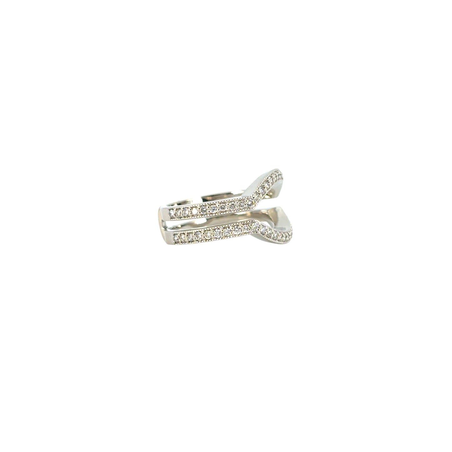 14k White Gold Approximately 0.5ctw Natural Diamond Enhancer Ring