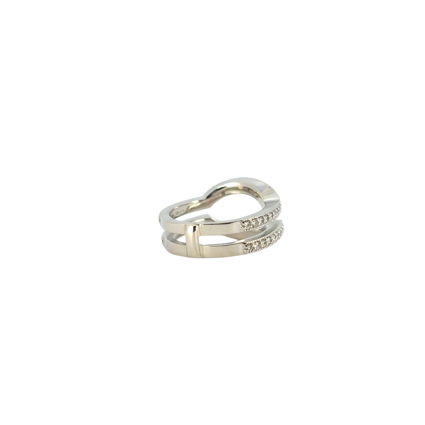 14k White Gold Approximately 0.5ctw Natural Diamond Enhancer Ring