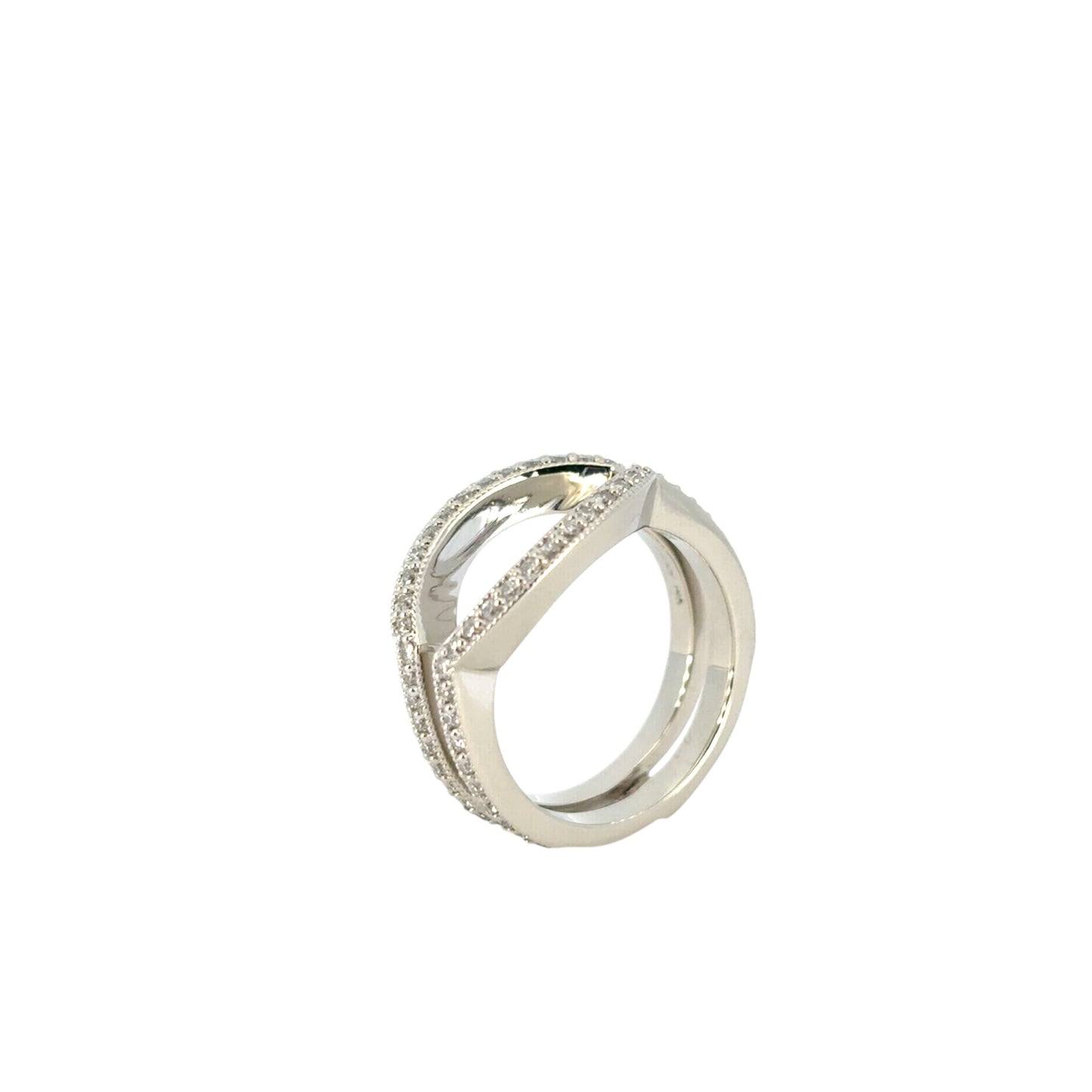 14k White Gold Approximately 0.5ctw Natural Diamond Enhancer Ring