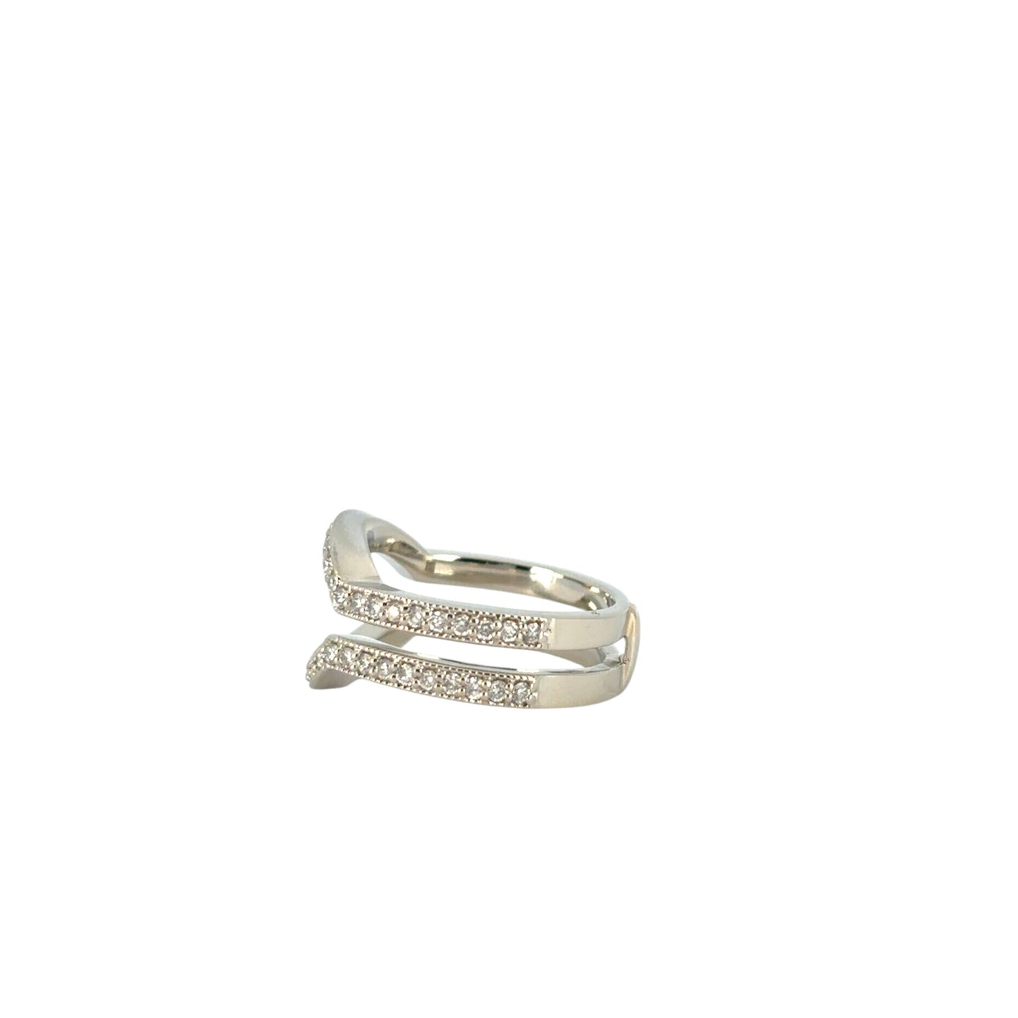 14k White Gold Approximately 0.5ctw Natural Diamond Enhancer Ring