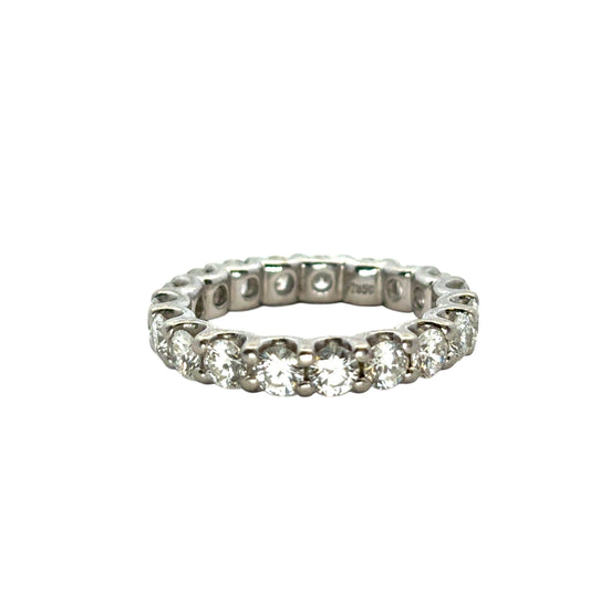 Platinum approx. 2.09ctw Natural Diamond Eternity Ring
