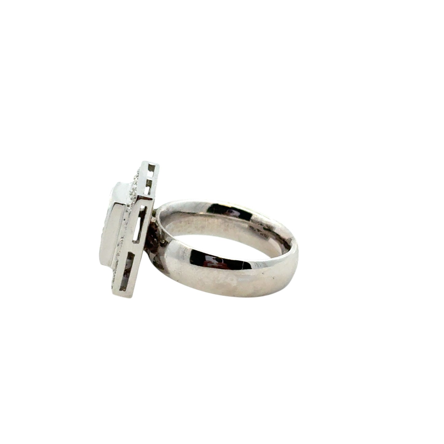 14k White Gold approx. 0.73ctw Square Diamond Ring