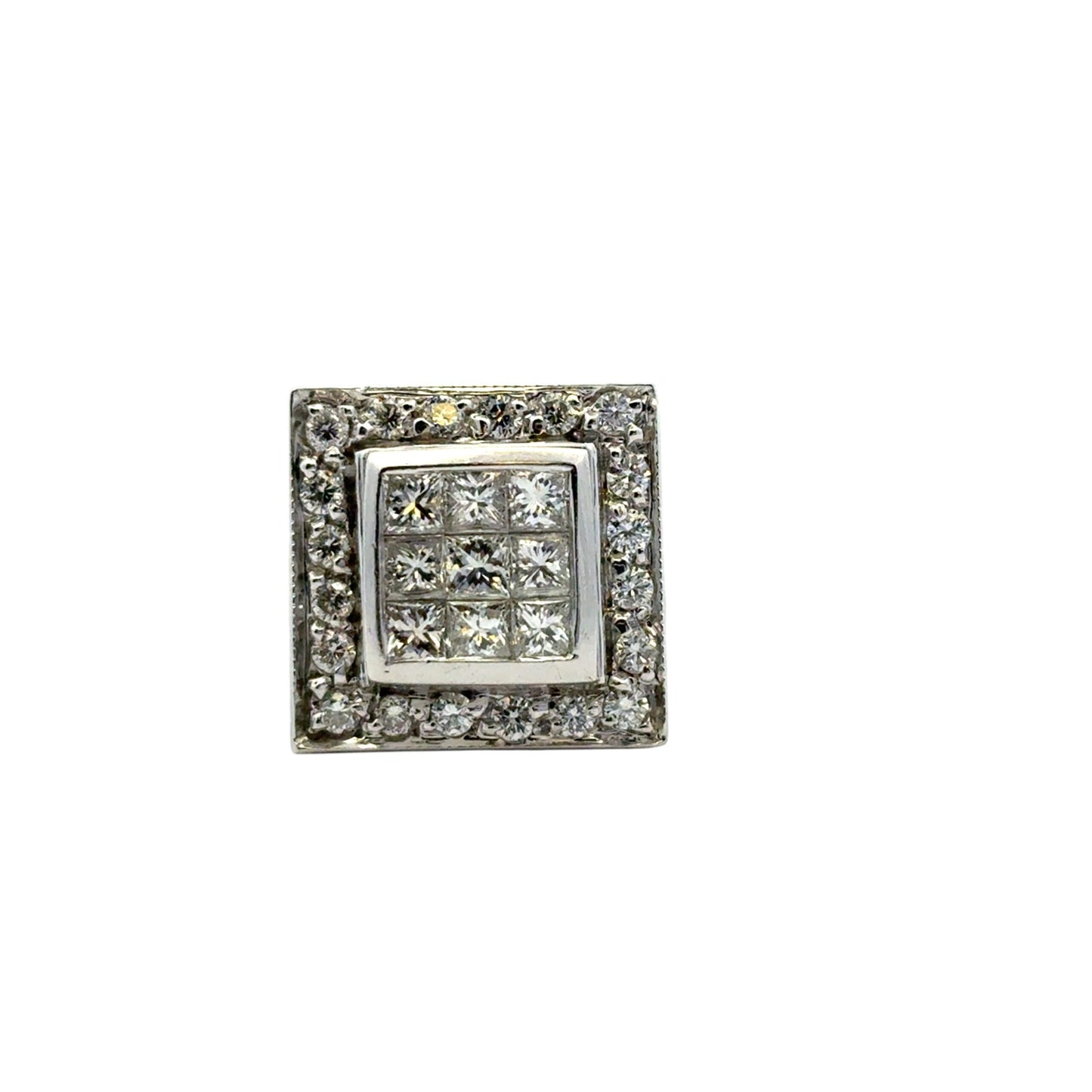 14k White Gold approx. 0.73ctw Square Diamond Ring