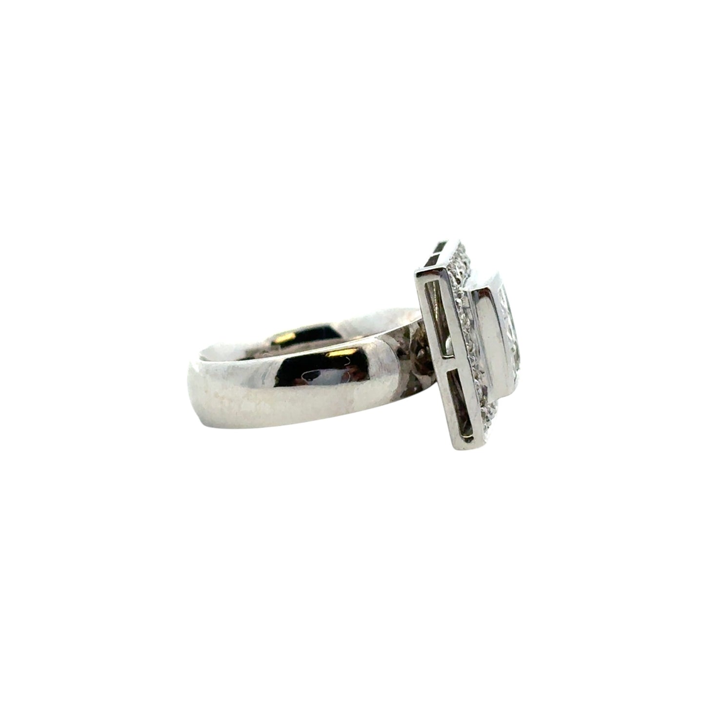 14k White Gold approx. 0.73ctw Square Diamond Ring