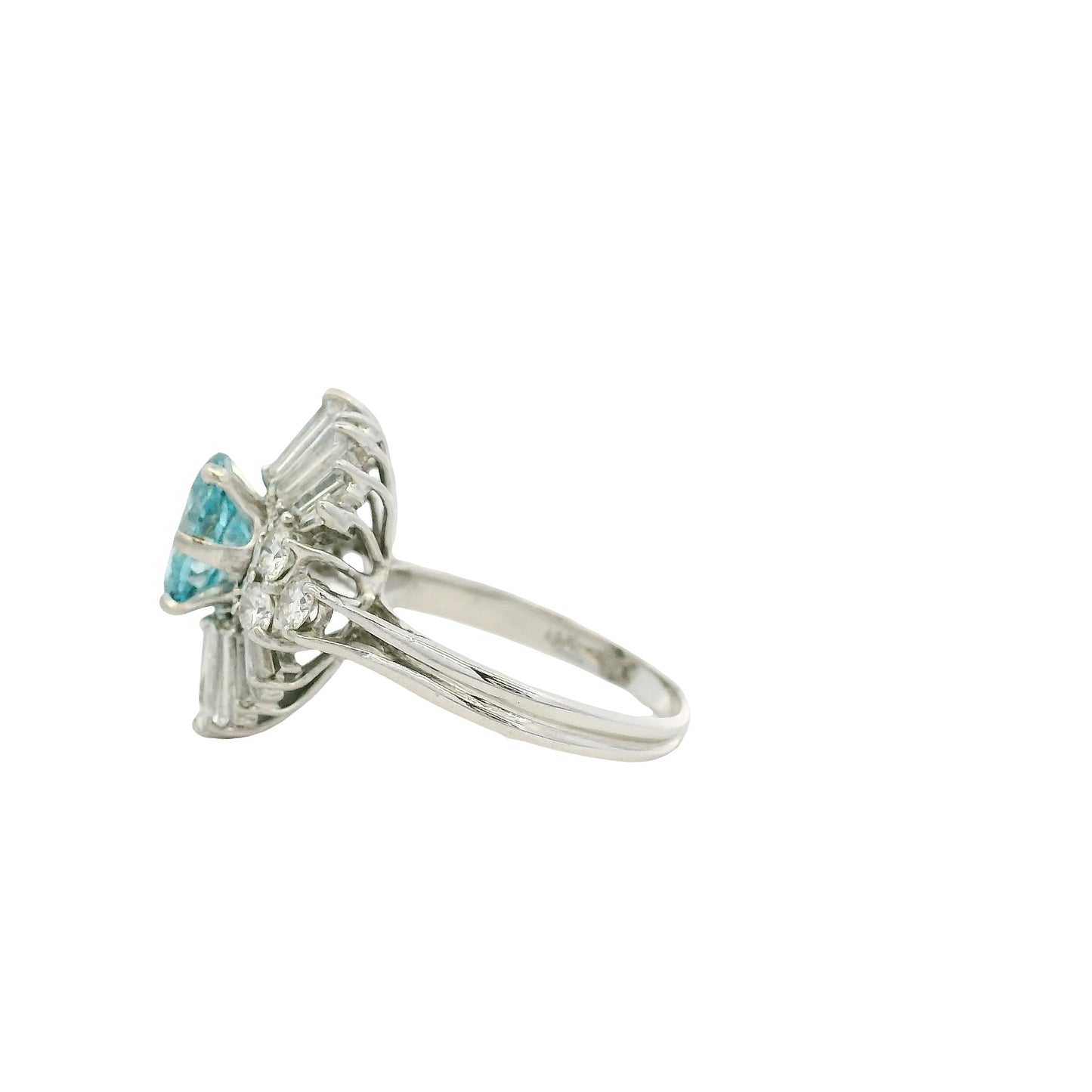 14k White Gold 1ct Blue Irradiated Diamond Solitaire Ring