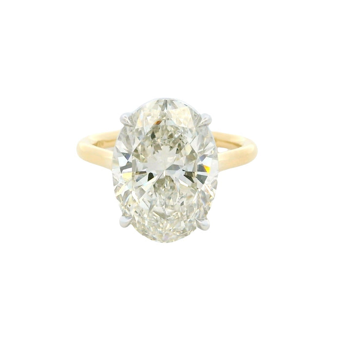 18k Yellow Gold GIA Certified 7.01ct Oval Brilliant Cut Engagement Ring