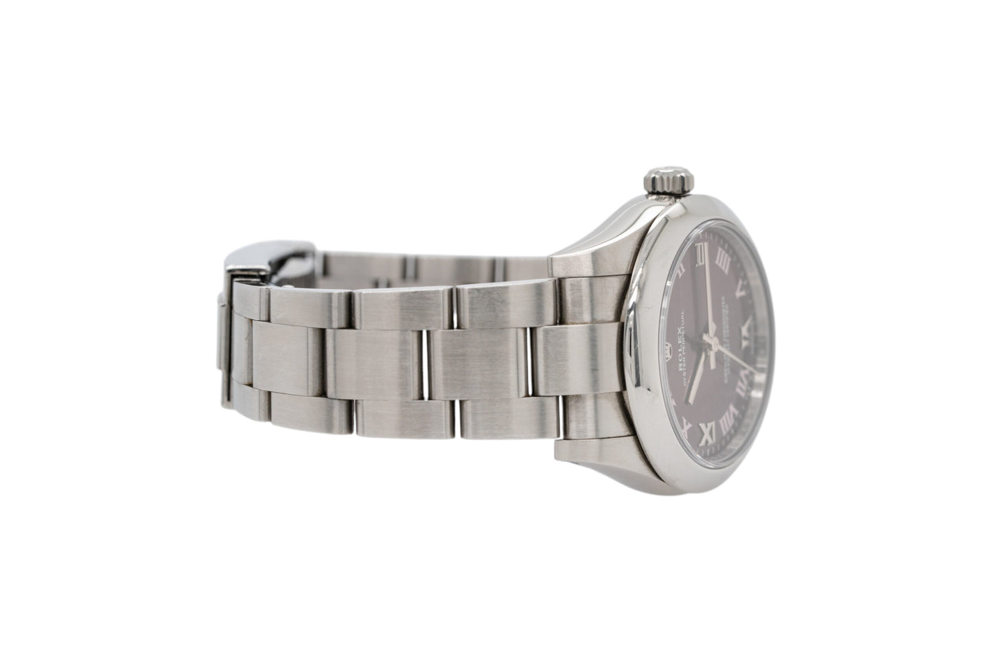 Rolex 177200 Oyster Perpetual Grape Roman Dial Watch
