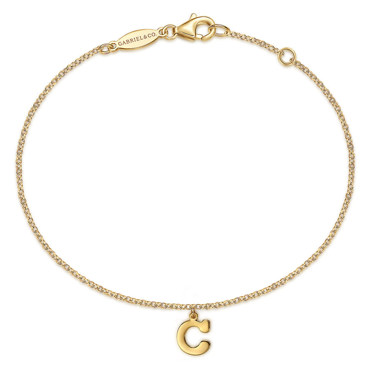 14K Yellow Gold Initial C Bracelet — Gabriel & Co. TB5073C-Y4JJJ