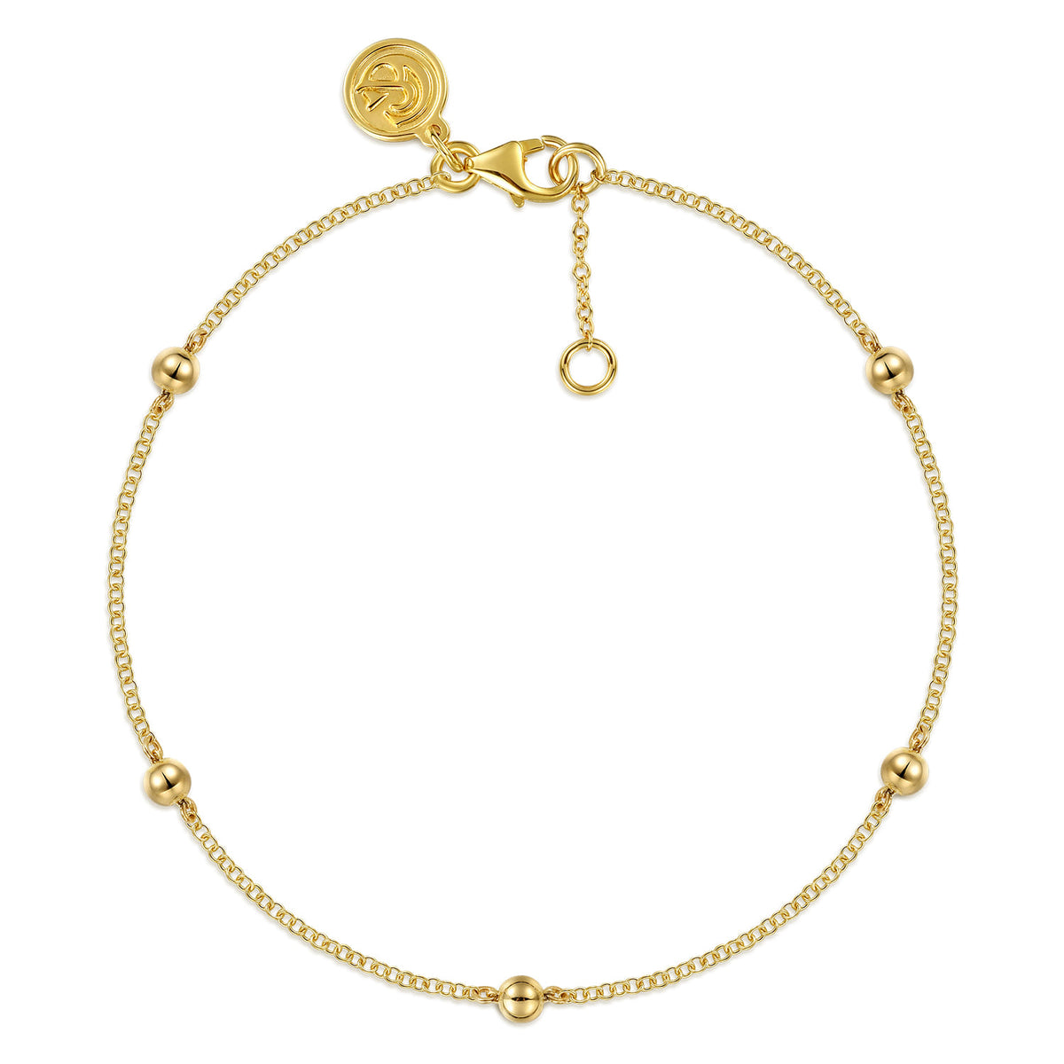 14K Yellow Gold Bujukan Ball Station Bracelet — Gabriel & Co. TB5304Y4JJJ