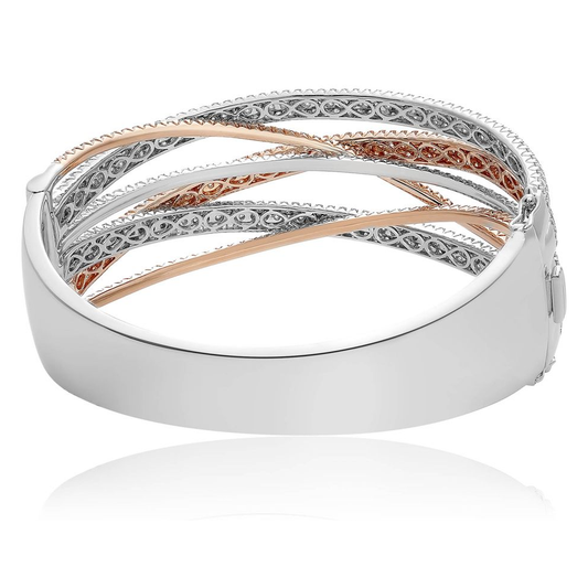 Tri-Colored Diamond Bangle — view 2