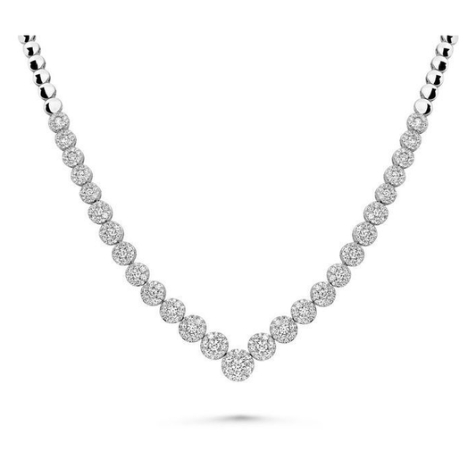 Partial Riviera Necklace with 4+ Carats Diamonds — view 2