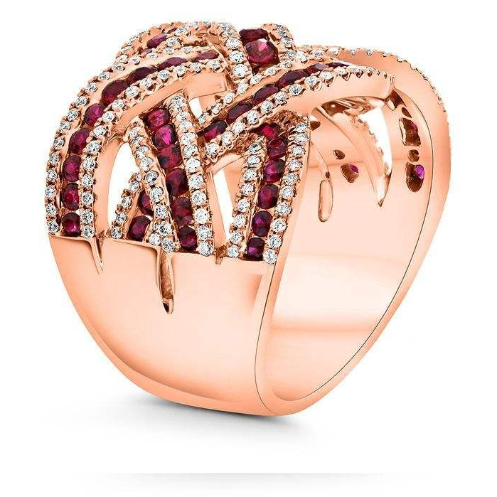 Mixed Shape Ruby Ring — view 3