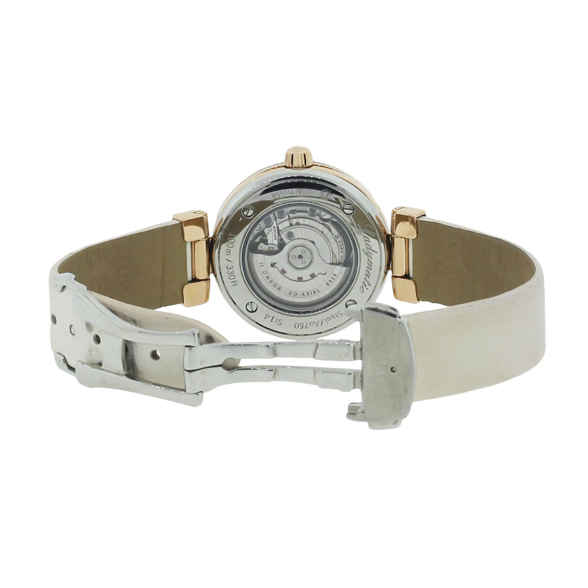Omega De Ville Ladymatic Diamond Dial 18k Rose Gold and Stainless Steel Watch