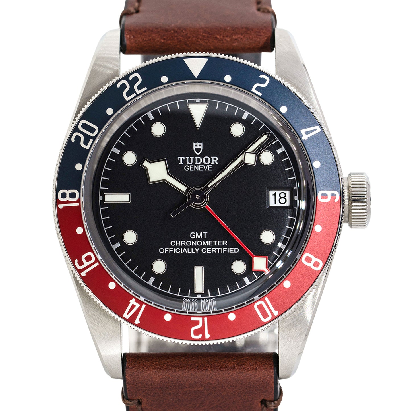 Tudor 79830RB Black Bay GMT "Pepsi" Stainless Steel Black Dial Watch