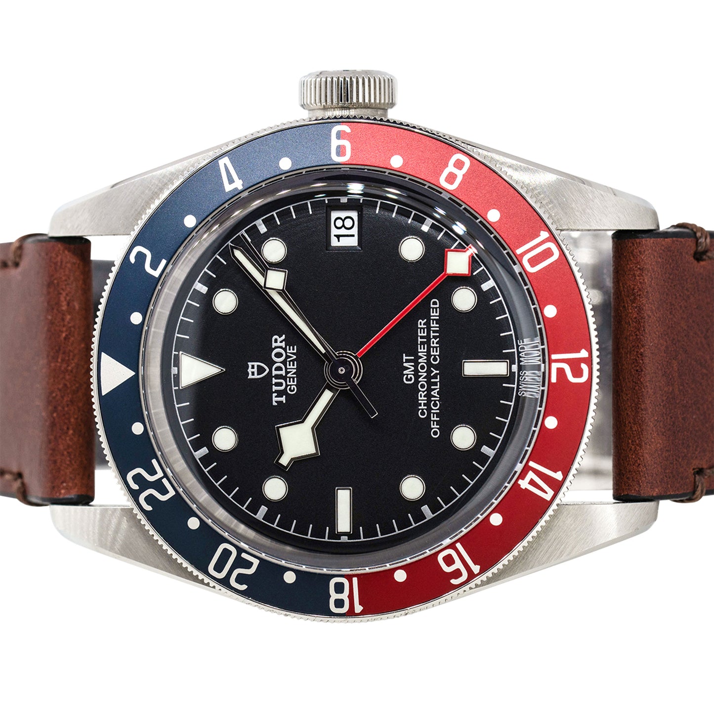 Tudor 79830RB Black Bay GMT "Pepsi" Stainless Steel Black Dial Watch