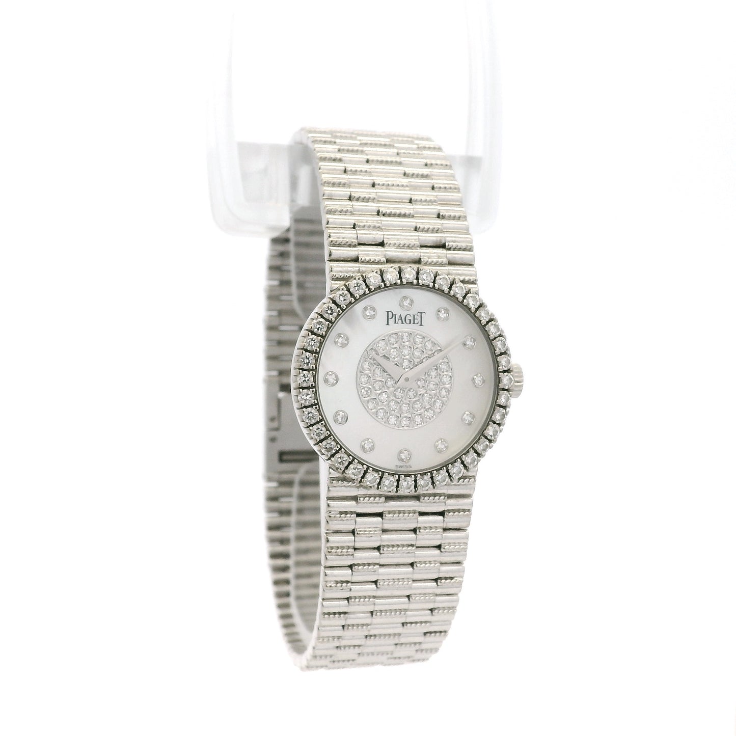 Piaget 9706G2 18k White Gold Mother of Pearl Dial Watch