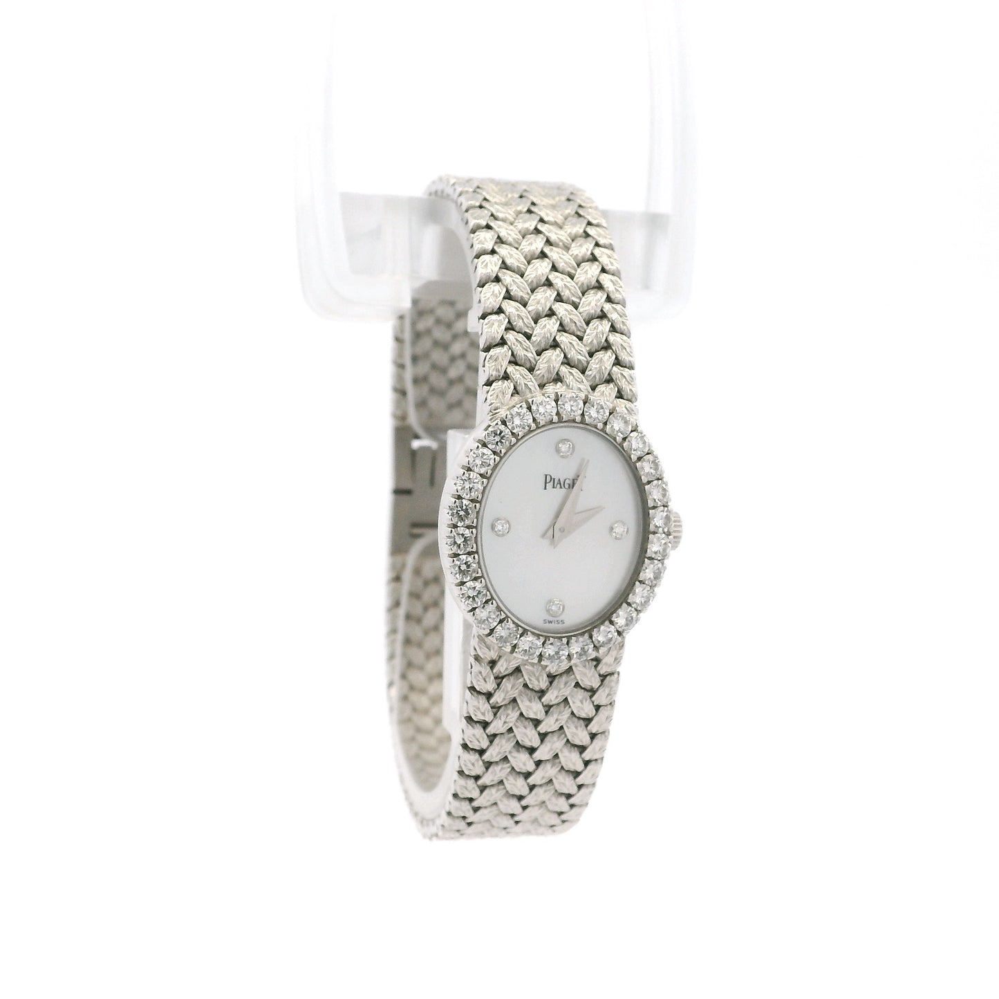 Piaget 8326 D2 18k White Gold Mother of Pearl Dial Watch