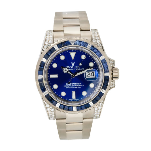 Rolex 116659SABR Submariner 18k Sapphire & Diamond Watch