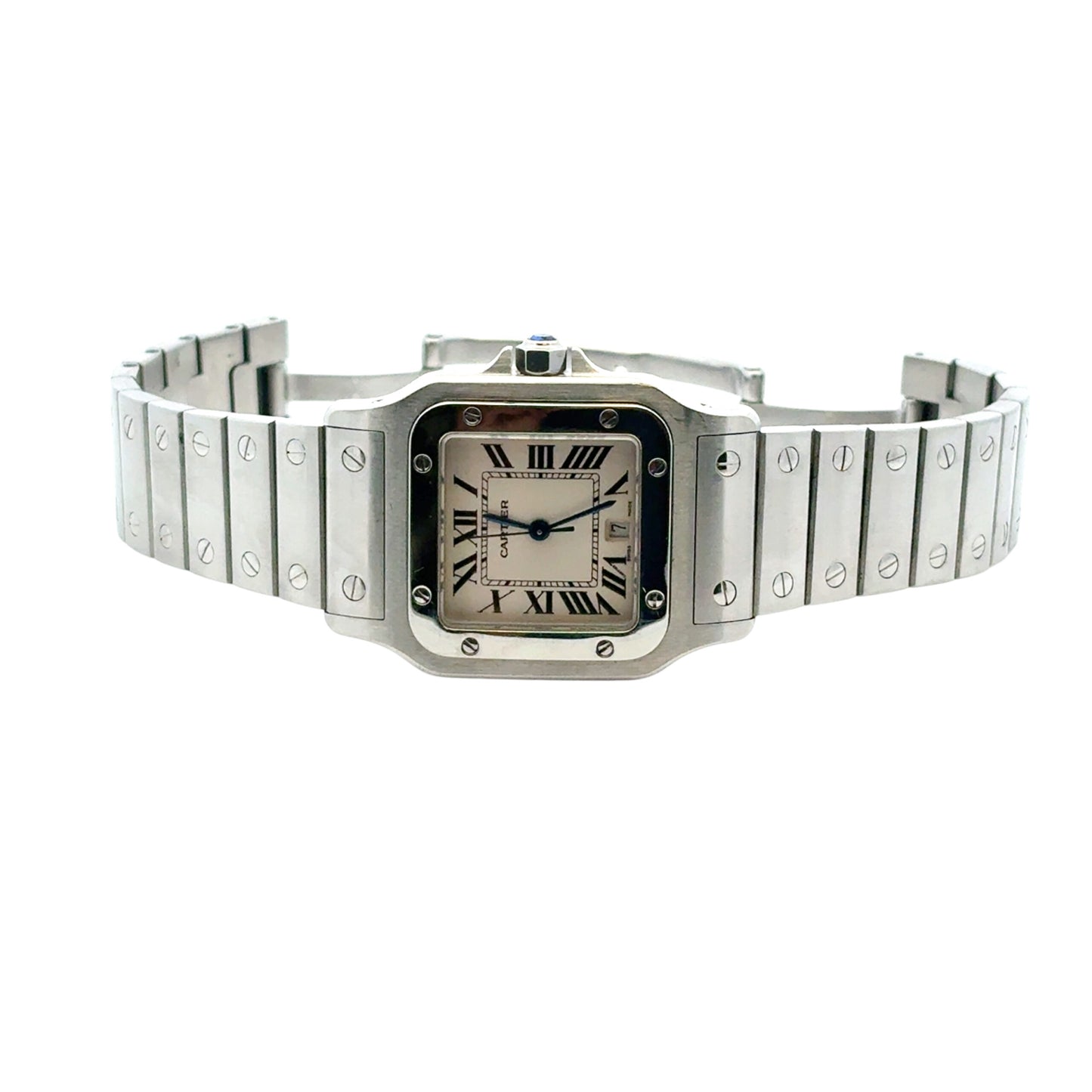 Cartier Santos Galbee 1564 Stainless Steel White Dial 29mm Watch