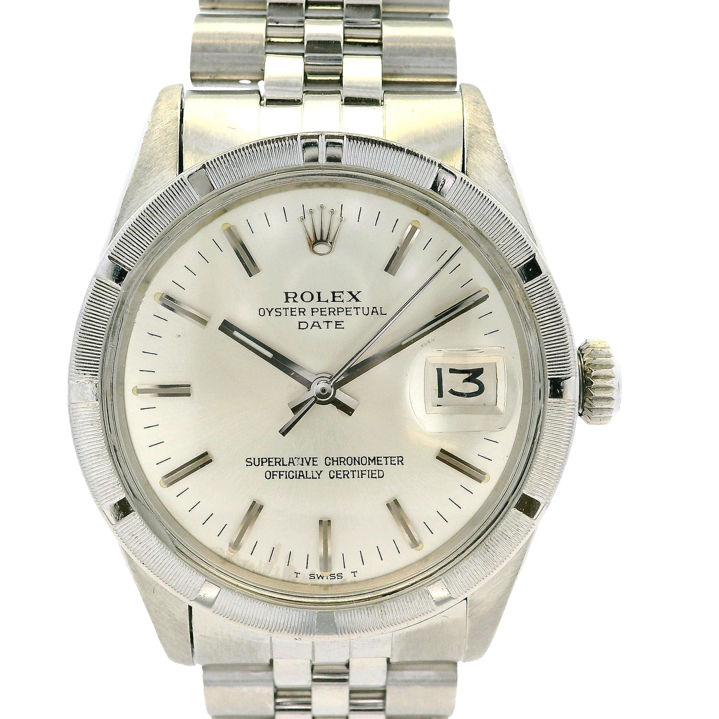 Rolex 1501 Date Stainless Steel 34mm Silver Dial Watch