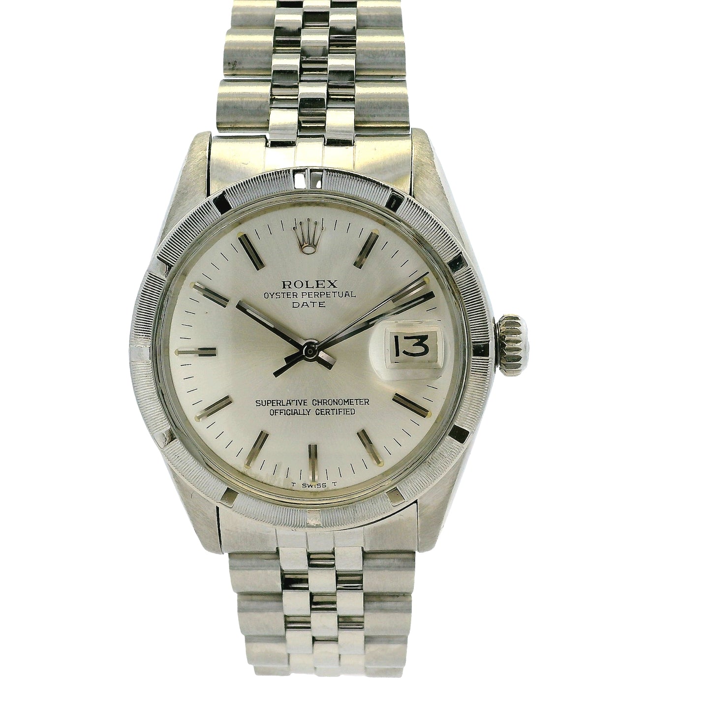 Rolex 1501 Date Stainless Steel 34mm Silver Dial Watch