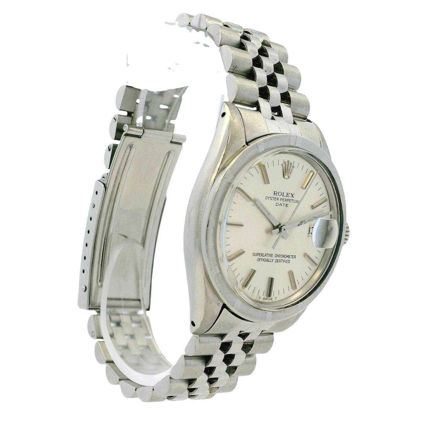 Rolex 1501 Date Stainless Steel 34mm Silver Dial Watch