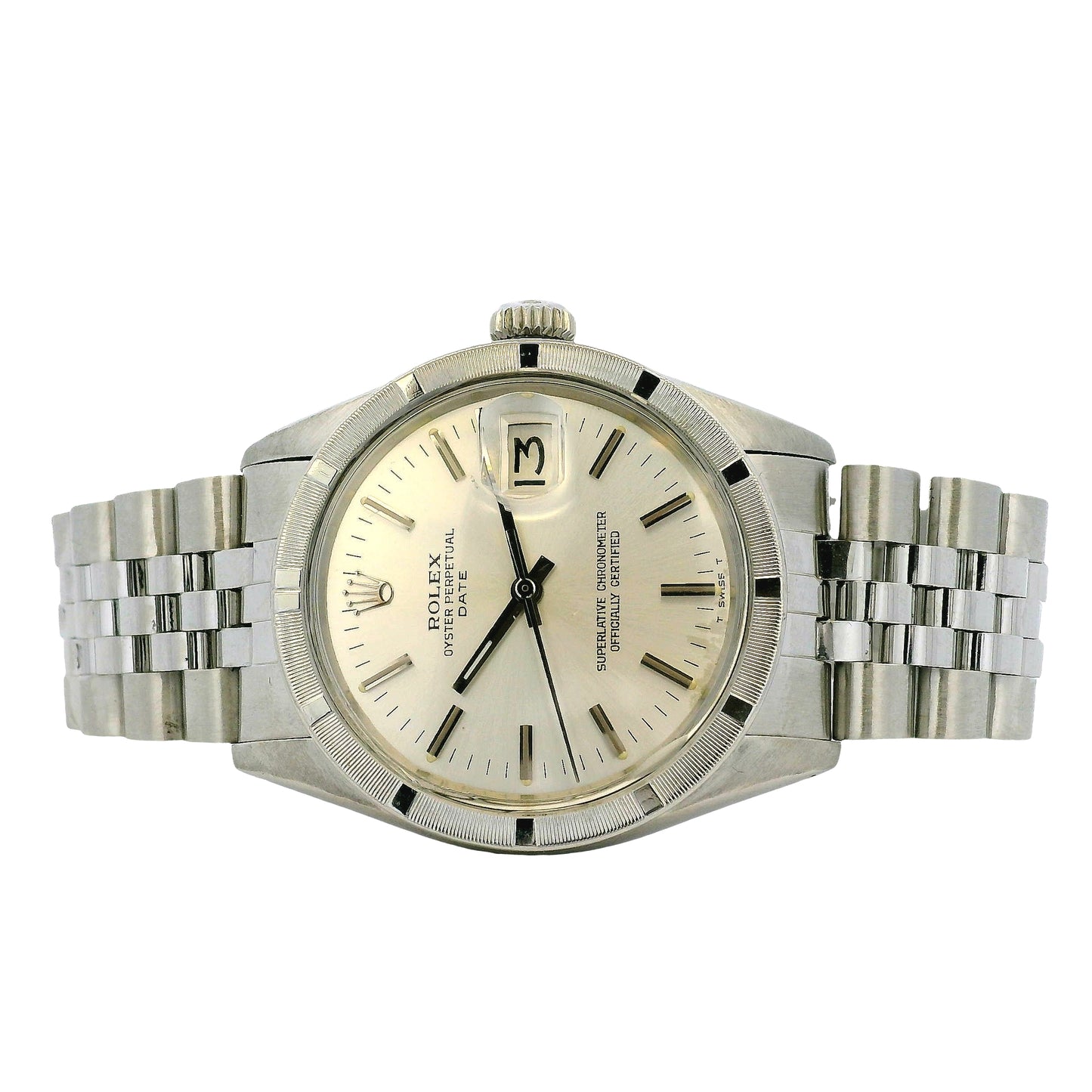 Rolex 1501 Date Stainless Steel 34mm Silver Dial Watch