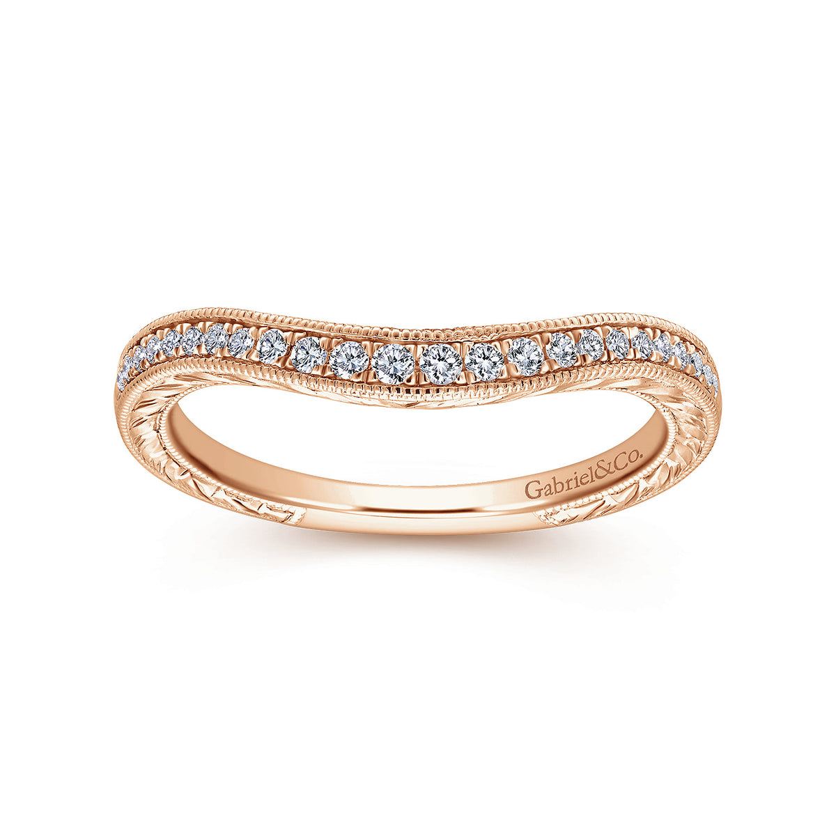 14K Rose Gold Diamond Matching Wedding Band — Gabriel & Co. WB12579R4K44JJ