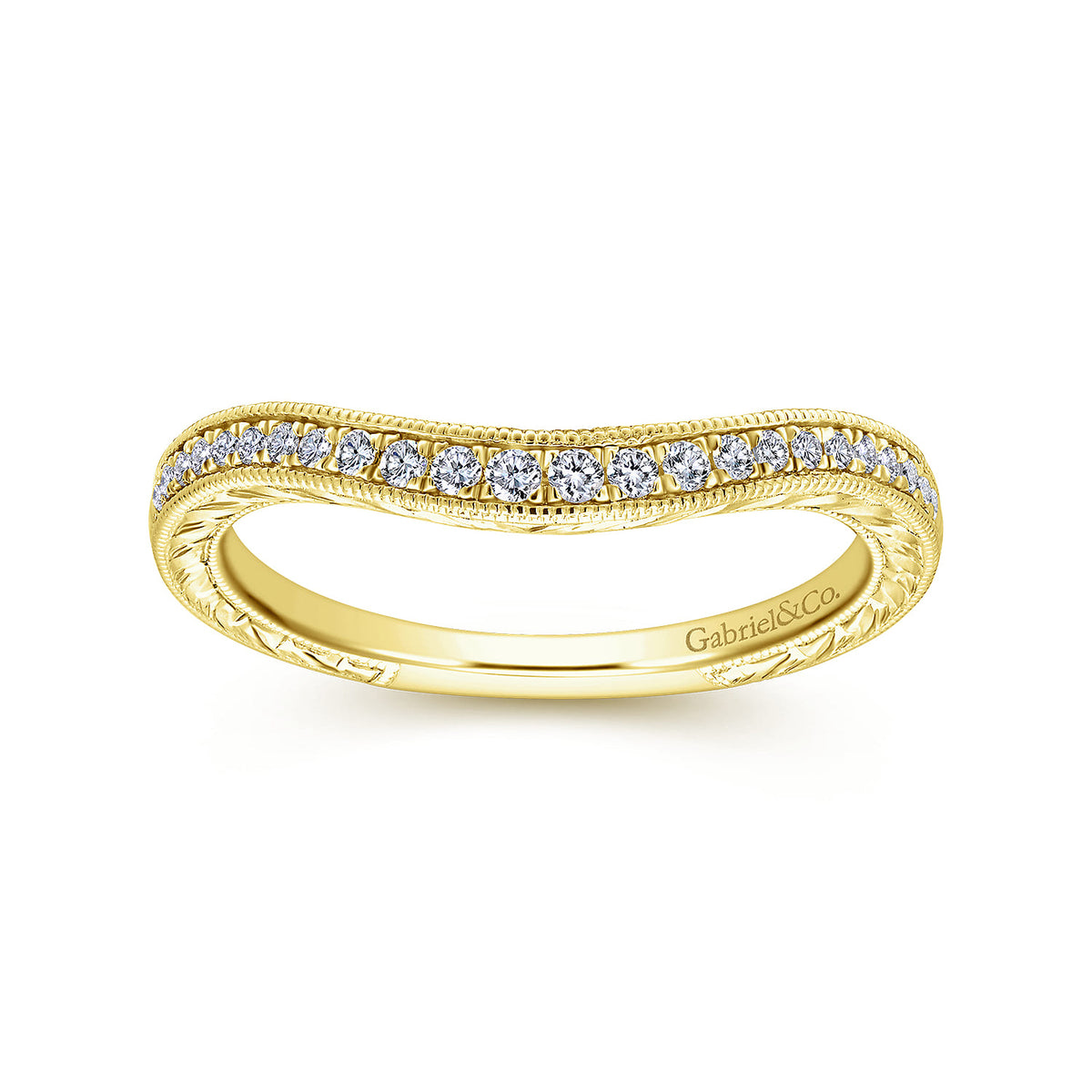 14K Yellow Gold Diamond Matching Wedding Band — Gabriel & Co. WB12579R4Y44JJ