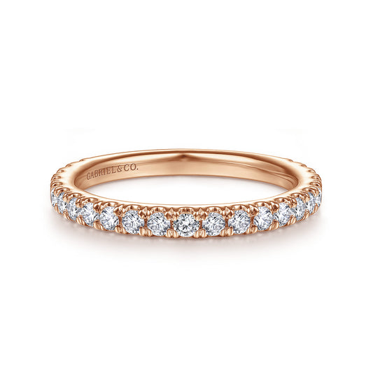 14K Rose Gold Matching Wedding Band — Gabriel & Co. WB14649R4K44JJ
