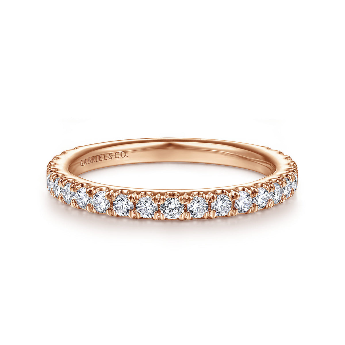 14K Rose Gold Matching Wedding Band — Gabriel & Co. WB14649R4K44JJ