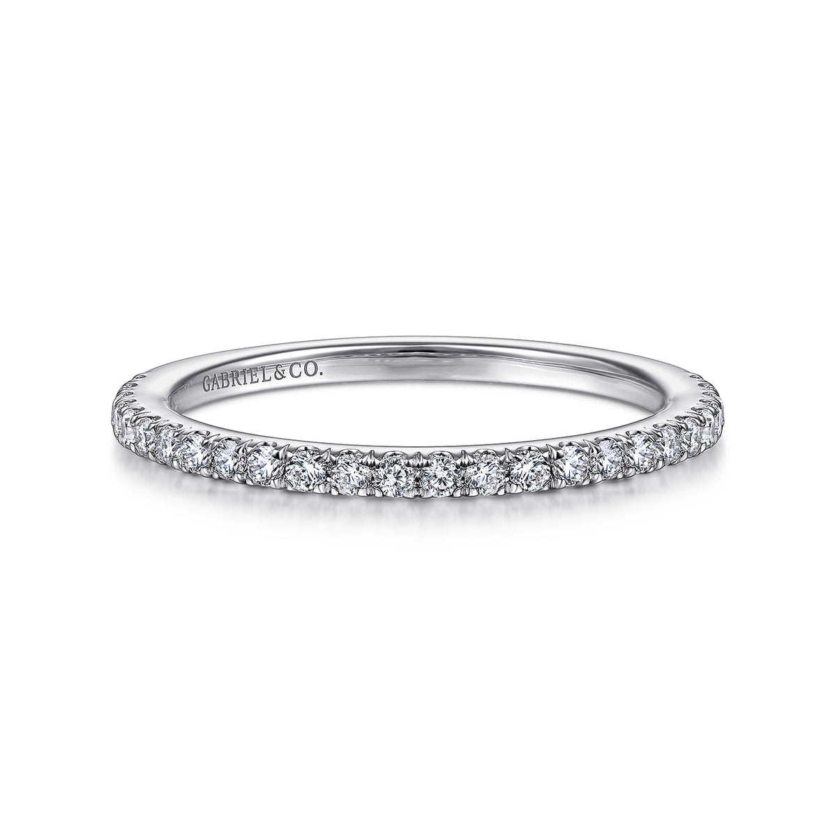 14K White Gold Matching Wedding Band — Gabriel & Co. WB14719O4W44JJ