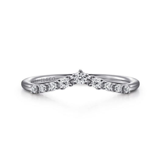 14K White Gold Diamond Matching Wedding Band — Gabriel & Co. WB15973R4W44JJ