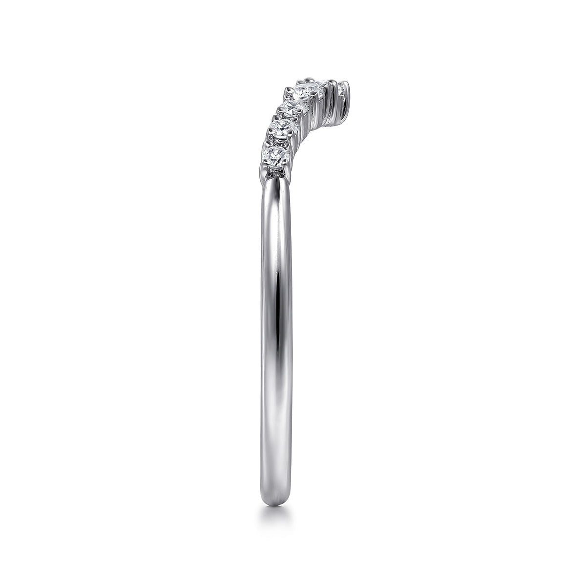 14K White Gold Diamond Matching Wedding Band — Gabriel & Co. WB15973R4W44JJ