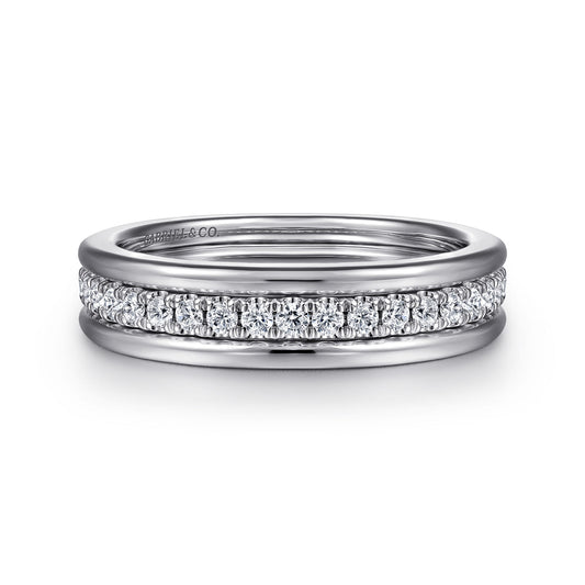 14K White Gold Matching Wedding Band — Gabriel & Co. WB16303O8W44JJ