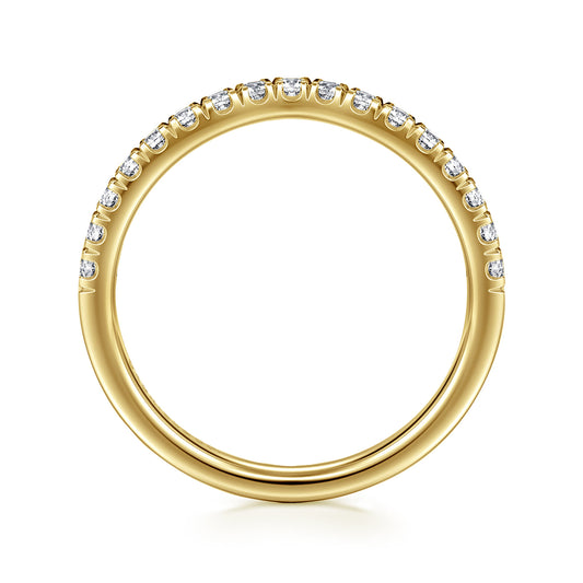 14K Yellow Gold Diamond Matching Wedding Band — Gabriel & Co. WB16402R8Y44JJ