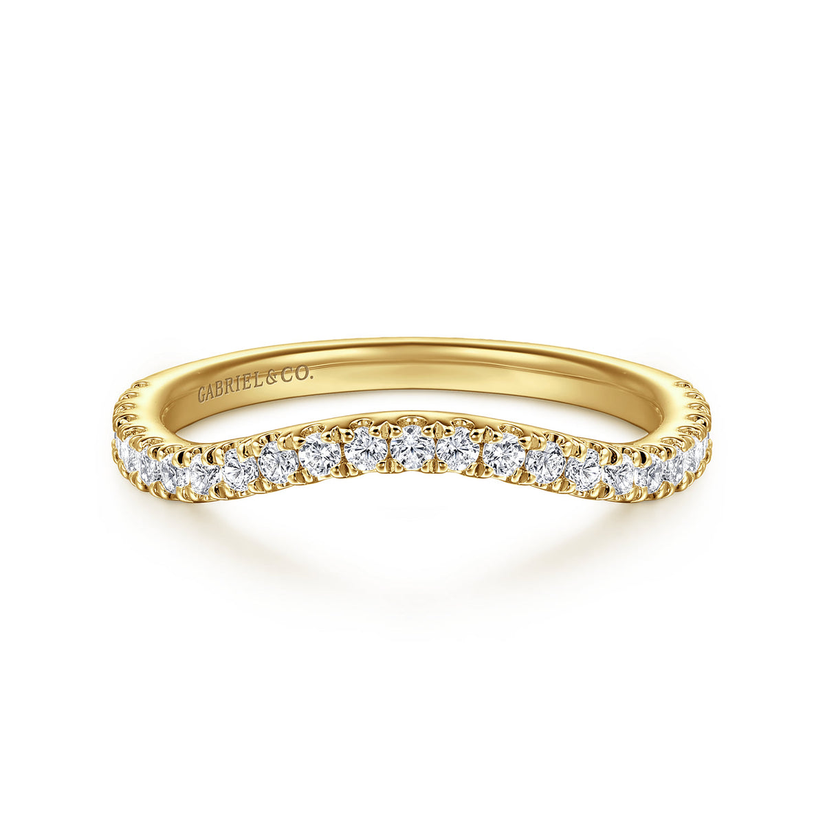 14K Yellow Gold Diamond Wedding Band — Gabriel & Co. WB16463E12Y44JJ