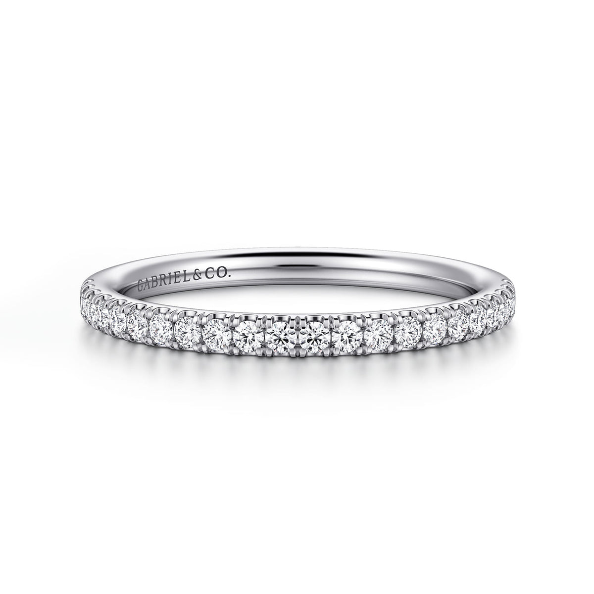 14K White Gold Diamond Matching Wedding Band — Gabriel & Co. WB16570O4W44JJ