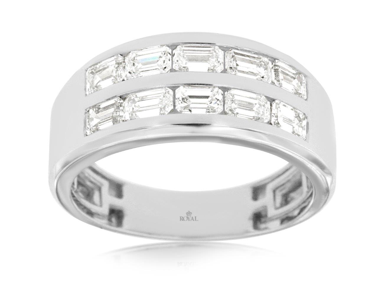 14k White Gold 0.2ctw Baguette Cut Diamond Ring
