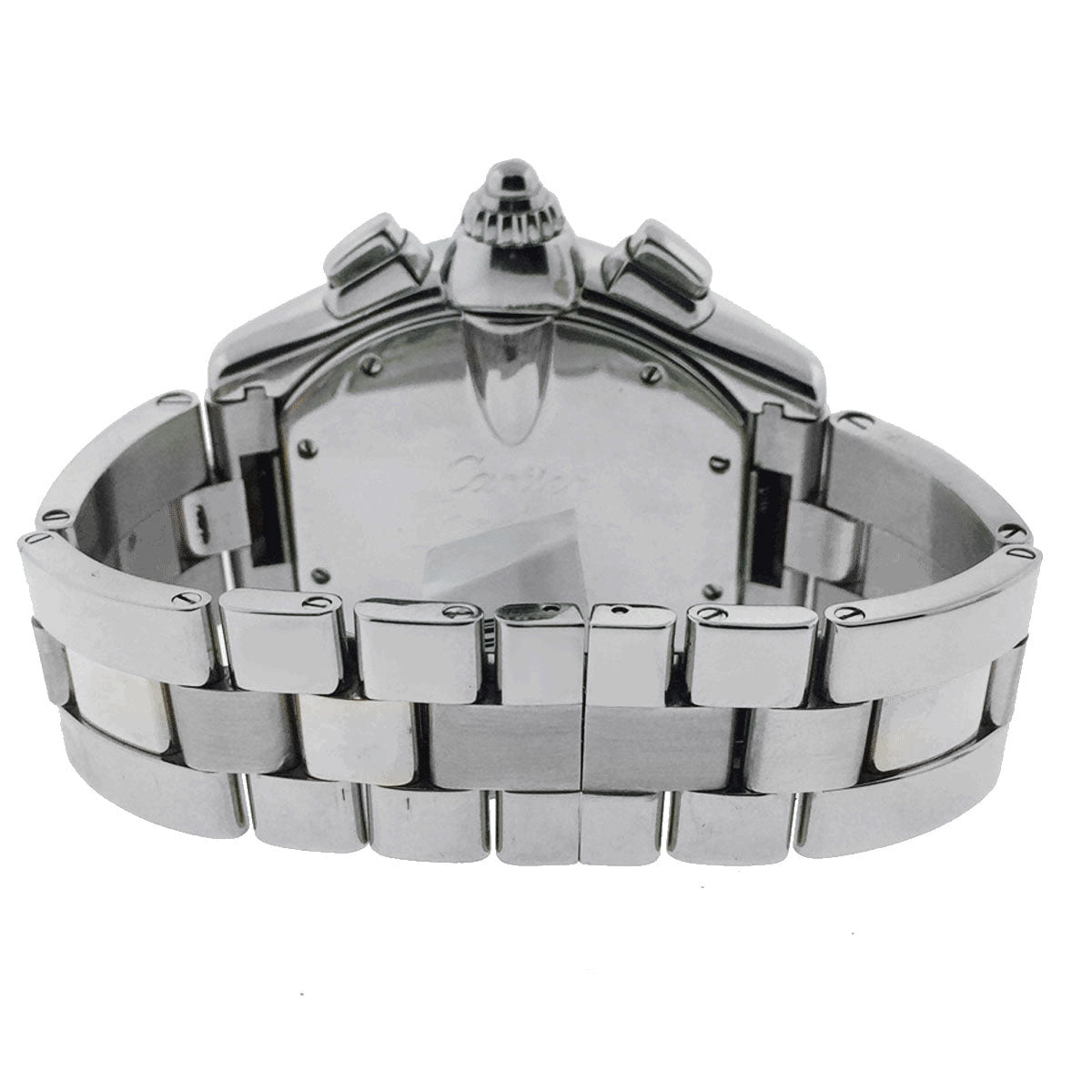 Cartier 2618 Roadster Stainless Steel Silver Chronograph Dial Watch
