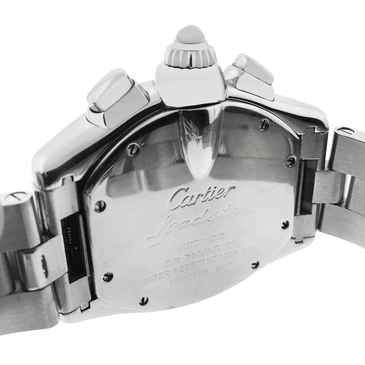 Cartier 2618 Roadster Stainless Steel Silver Chronograph Dial Watch