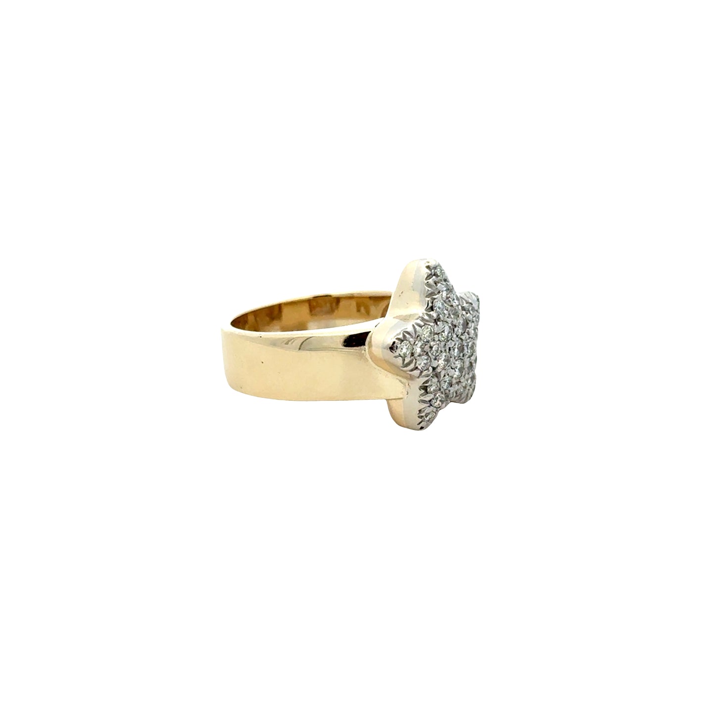 14k Yellow Gold 0.30ctw Pavé Set Diamond Star Ring — photo 10 of 10