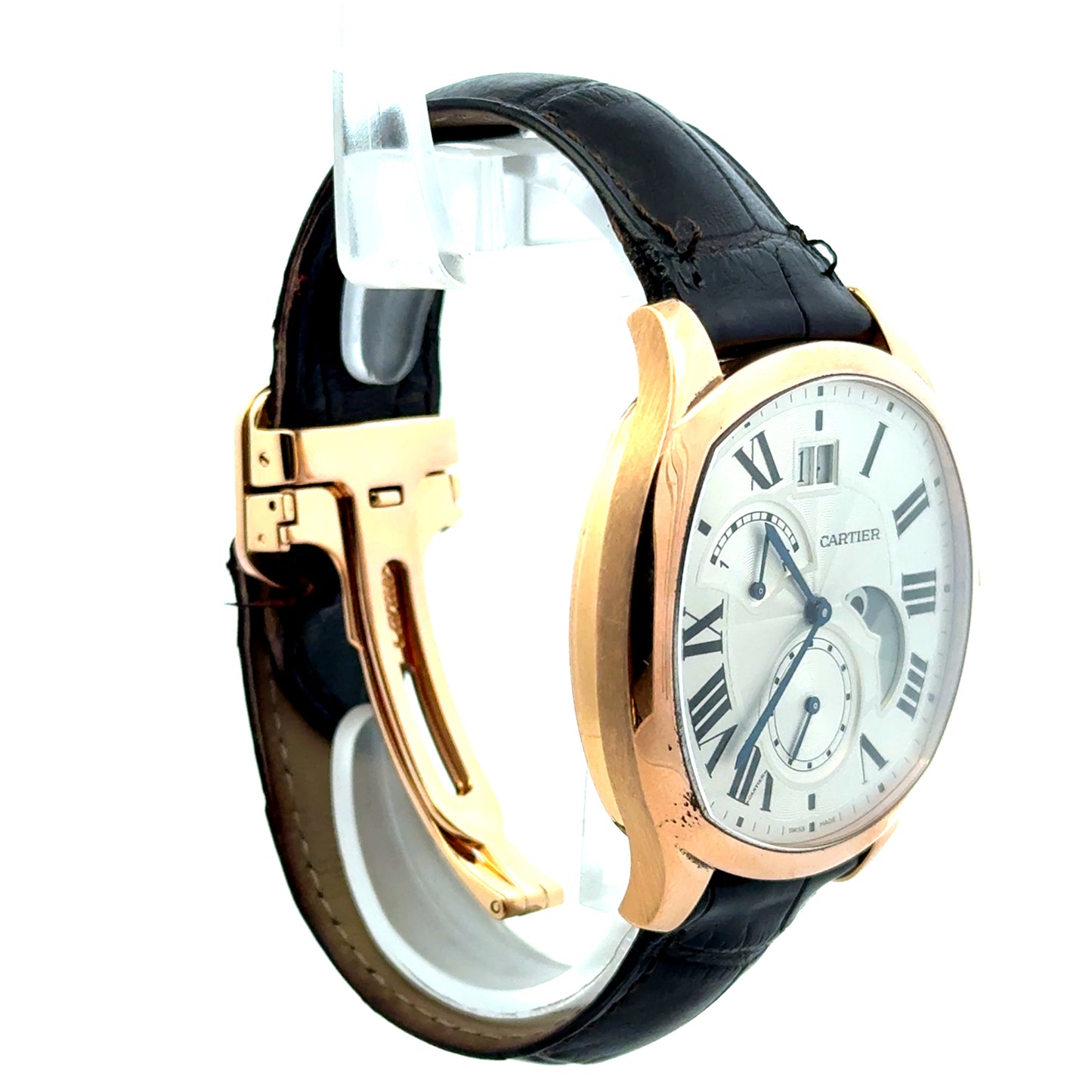 Cartier Drive de Cartier 40mm Silver Guilloché Dial 18k Rose Gold Watch — photo 11 of 11