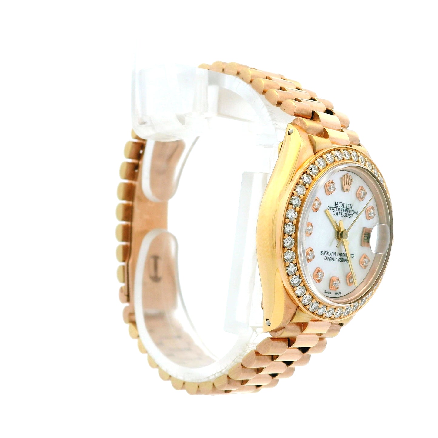 Rolex 6916 Datejust 26mm Mother of Pearl Diamond Dial Rose Gold President Watch — photo 13 of 13
