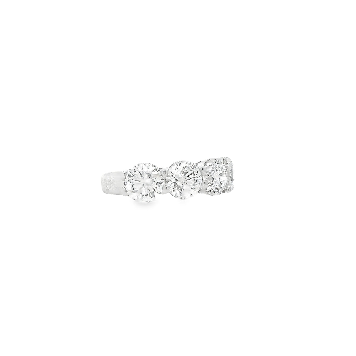 Platinum 5.05ctw Round Brilliant Diamond Half Eternity Band Ring — photo 8 of 8