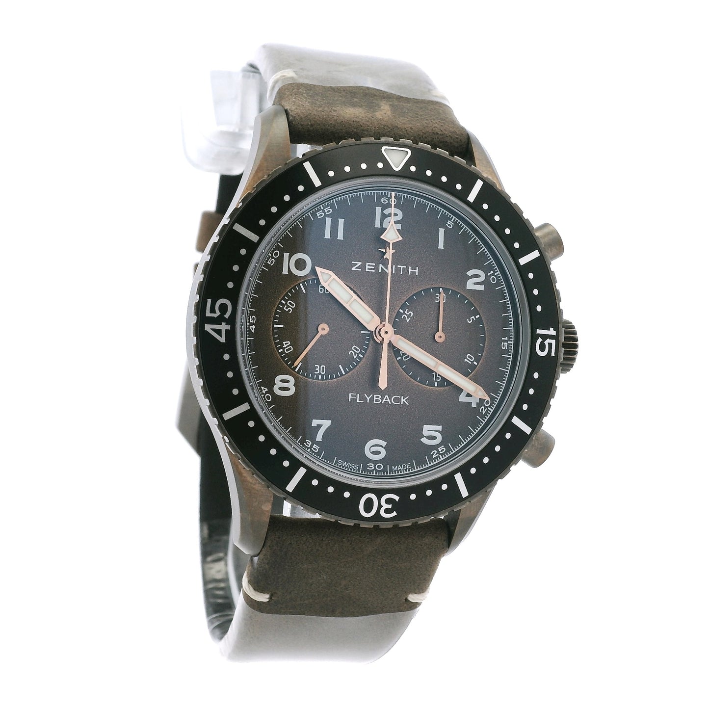 Zenith 11.2240.405 Pilot Cronometro Tip CP-2 Flyback Chronograph Brown Dial Watch