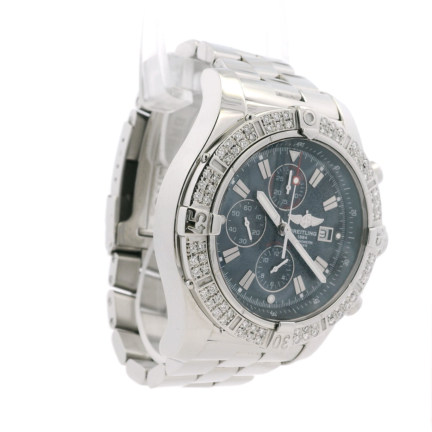 Breitling A13370 Stainless Steel with Blue Chrono Dial Watch